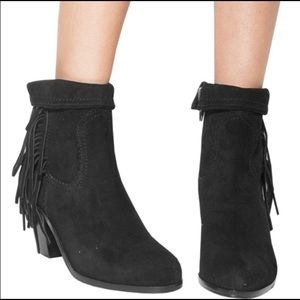 Sam Edelman Womens Louie Black Suede Booties